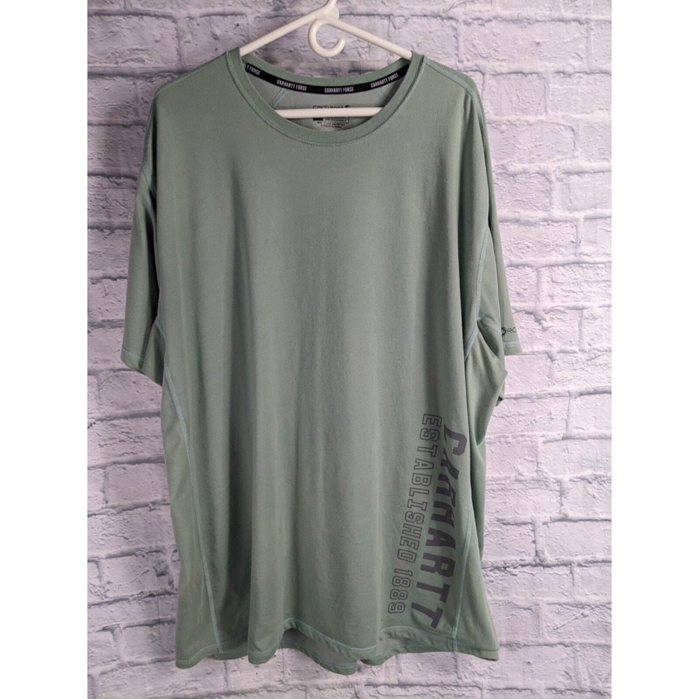 Carhartt Men's  Relaxed Fit Heavyweight Pocket Line Graphic Shirt Jade 3XL